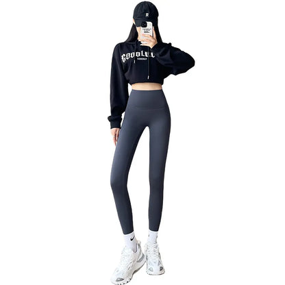 Leggings de Cintura Alta, Forradas a Fleece e Espessas para Levantamento de Quadril para Mulheres