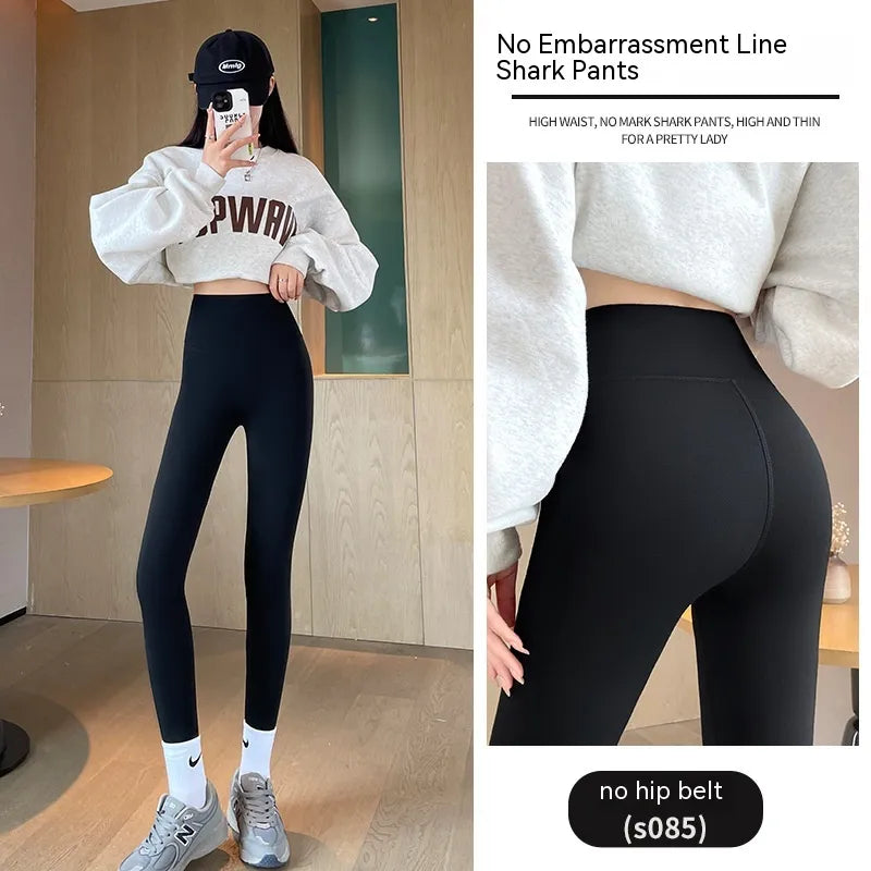 Leggings de Cintura Alta, Forradas a Fleece e Espessas para Levantamento de Quadril para Mulheres