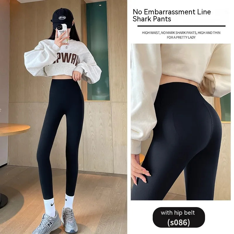 Leggings de Cintura Alta, Forradas a Fleece e Espessas para Levantamento de Quadril para Mulheres